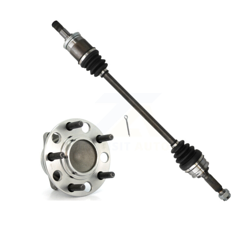 Kugel Rear Left (Driver Side) CV Axle Drive Shaft And Complete Wheel Hub Bearing Assembly Kit For 2009 Dodge Caliber Non-ABS KN7-101457