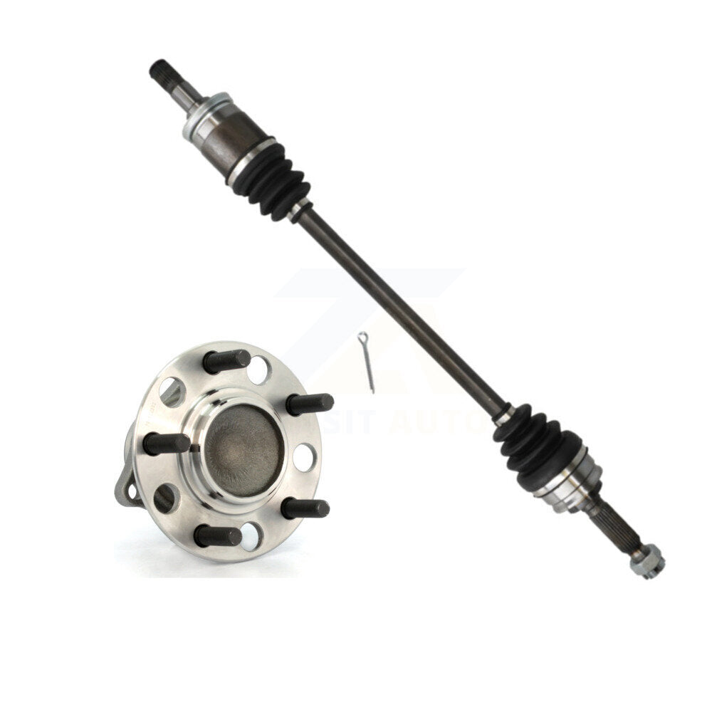 Kugel Rear Left (Driver Side) CV Axle Drive Shaft And Complete Wheel Hub Bearing Assembly Kit For 2009 Dodge Caliber 4-Wheel ABS KN7-101458