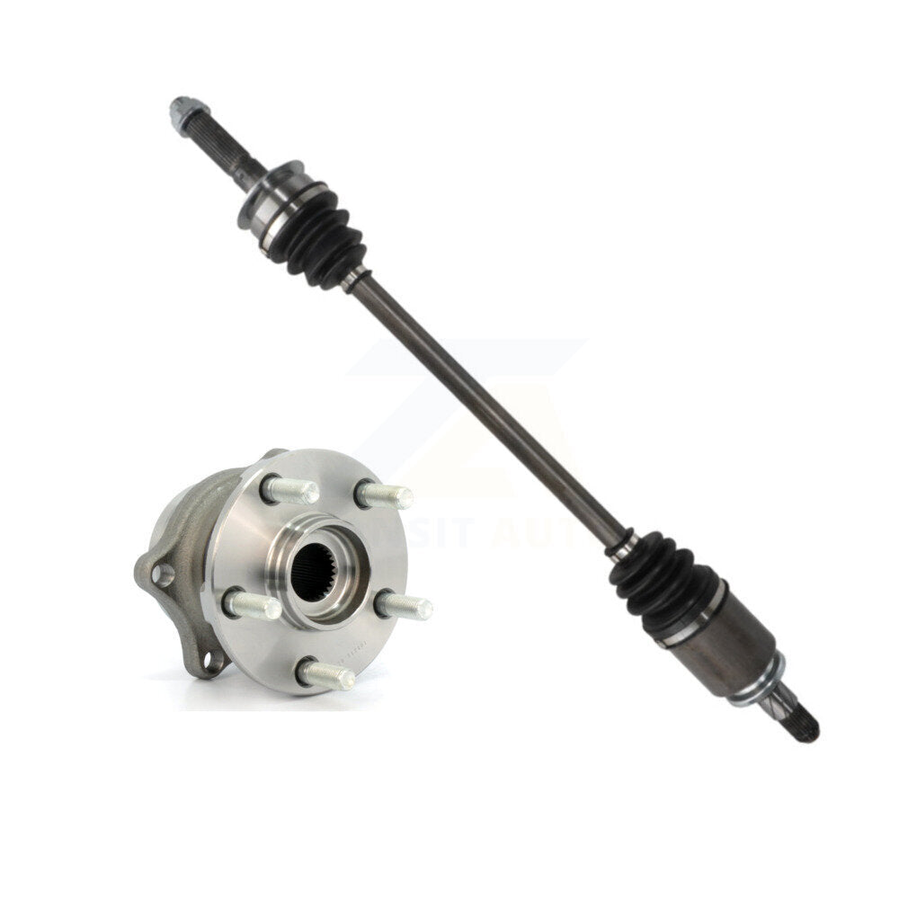 Kugel Rear Left (Driver Side) CV Axle Drive Shaft And Complete Wheel Hub Bearing Assembly Kit For Subaru Impreza KN7-101463