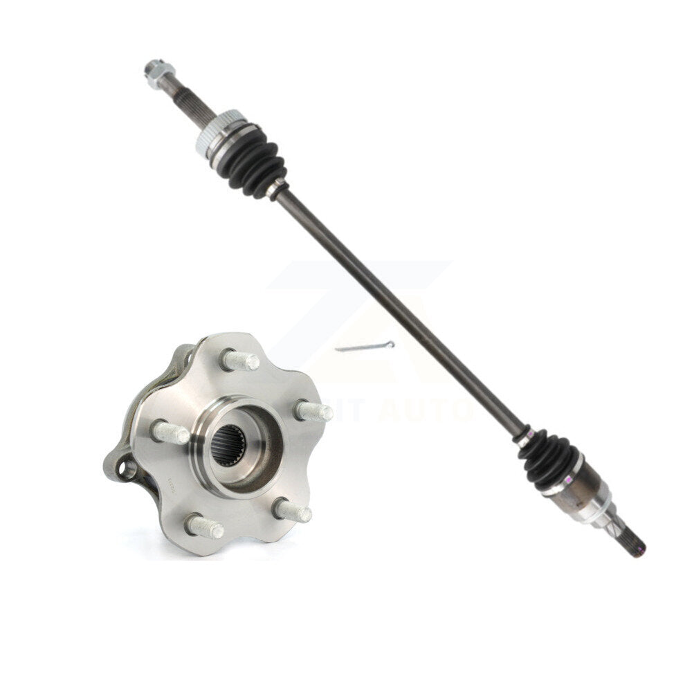 Kugel Rear Left (Driver Side) CV Axle Drive Shaft And Complete Wheel Hub Bearing Assembly Kit For 2018-2020 Nissan Rogue AWD with Automatic CVT transmission Vehicles Manufactured In USA KN7-101464