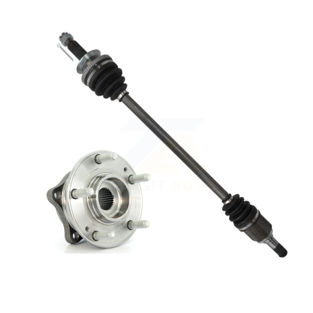 Kugel Rear Left (Driver Side) CV Axle Drive Shaft And Complete Wheel Hub Bearing Assembly Kit For Hyundai Santa Fe Kia Sorento AWD KN7-101465