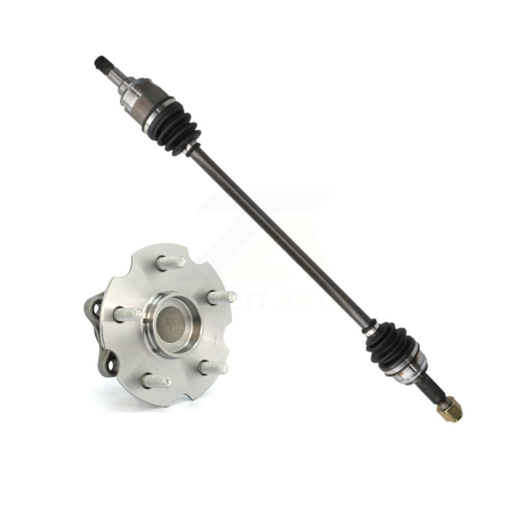 Kugel Rear Left (Driver Side) CV Axle Drive Shaft And Complete Wheel Hub Bearing Assembly Kit For 2018-2021 Lexus NX300 Sport Utility with FWD Turbocharged Automatic transmission KN7-101468
