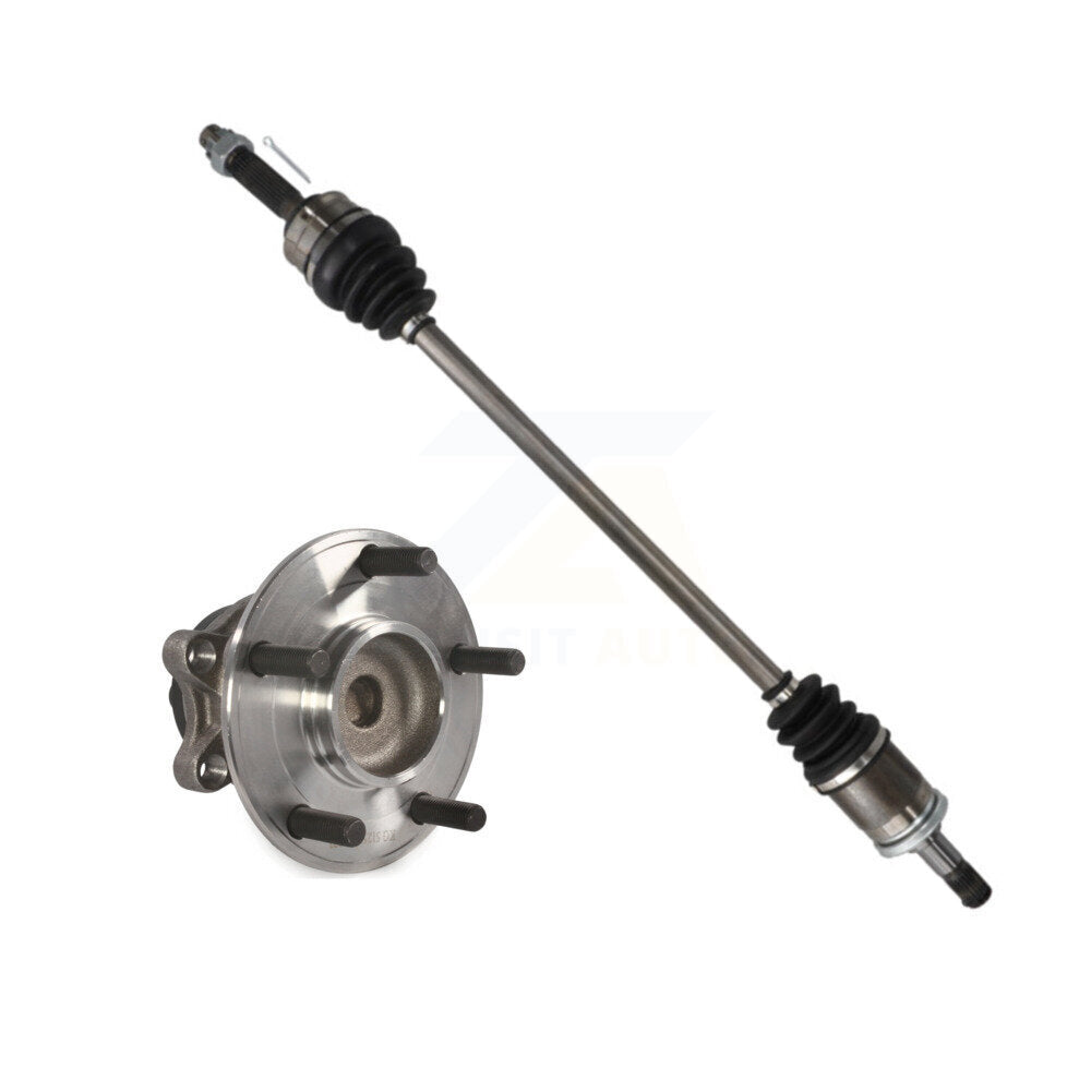 Kugel Rear Right (Passenger Side) CV Axle Drive Shaft And Complete Wheel Hub Bearing Assembly Kit For 2013-2015 Mitsubishi RVR Outlander Sport FWD with Naturally Aspirated GAS engine KN7-101487