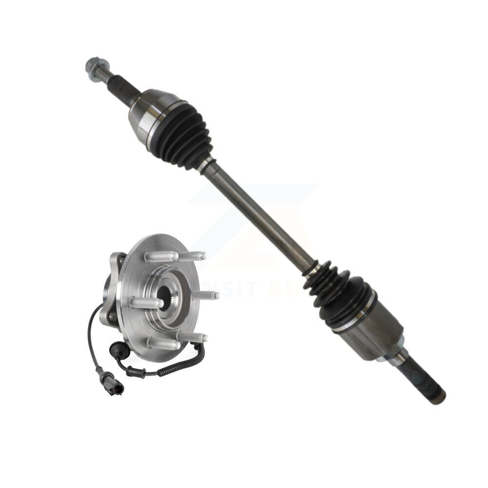 Kugel Rear Right (Passenger Side) CV Axle Drive Shaft And Complete Wheel Hub Bearing Assembly Kit For 2007-2010 Ford Expedition Lincoln Navigator 9.75 In. Ring Gear KN7-101494