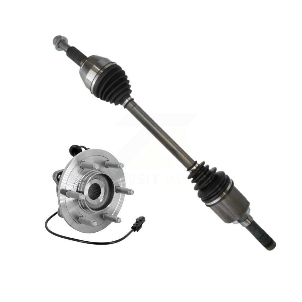 Kugel Rear Right (Passenger Side) CV Axle Drive Shaft And Complete Wheel Hub Bearing Assembly Kit For Ford Expedition Lincoln Navigator KN7-101495