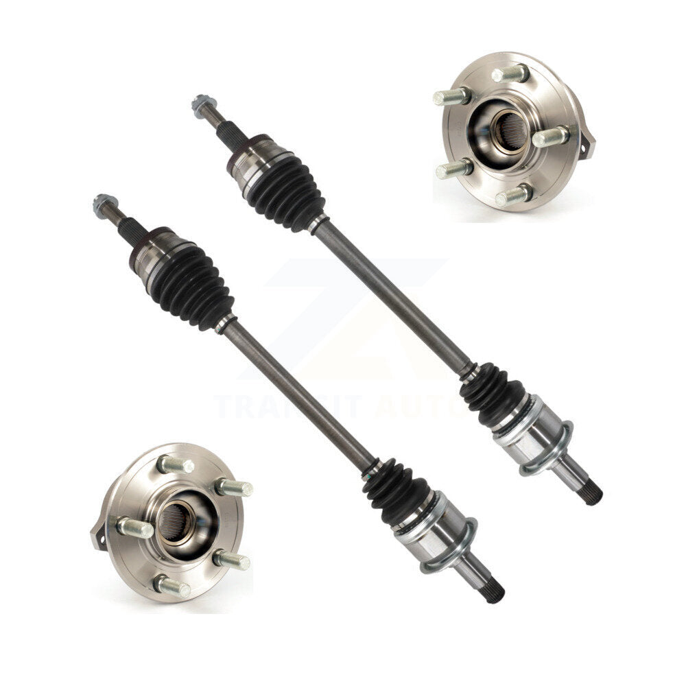 Kugel Rear CV Axle Drive Shaft And Complete Wheel Hub Bearing Assembly Kit For Dodge Chrysler 300 Charger Challenger - Left Right Side (Driver Passenger) KN7-101496