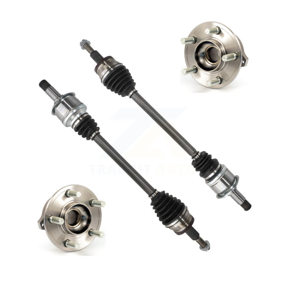 Kugel Rear CV Axle Drive Shaft And Complete Wheel Hub Bearing Assembly Kit For Dodge Challenger SXT with RWD 3.6L Automatic transmission - Left Right Side (Driver Passenger) KN7-101498