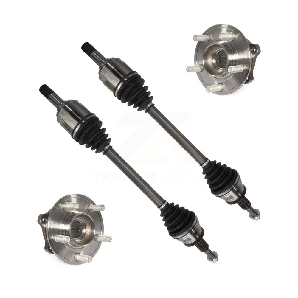 Kugel Rear CV Axle Drive Shaft And Complete Wheel Hub Bearing Assembly Kit For Dodge Charger Chrysler 300 - Left Right Side (Driver Passenger) KN7-101499