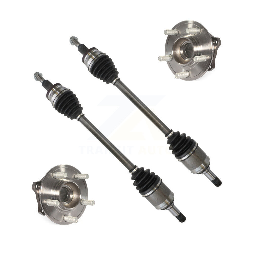 Kugel Rear CV Axle Drive Shaft And Complete Hub Bearing Assembly Kit For Dodge Charger Chrysler 300 Challenger AWD with 3.6L Automatic transmission - Left Right Side (Driver Passenger) KN7-101500