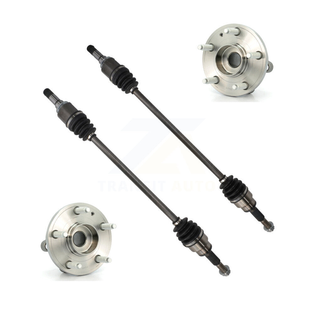 Kugel Rear CV Axle Drive Shaft And Complete Wheel Hub Bearing Assembly Kit For Ford Explorer Police Interceptor Utility AWD - Left Right Side (Driver Passenger) KN7-101501