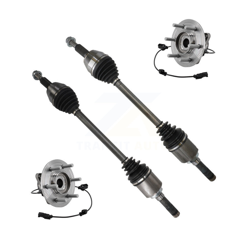 Kugel Rear CV Axle Drive Shaft And Complete Wheel Hub Bearing Assembly Kit For 2018-2021 Lincoln Navigator RWD 4WD W 9.75" Ring Gear - Left Right Side (Driver Passenger) KN7-101503