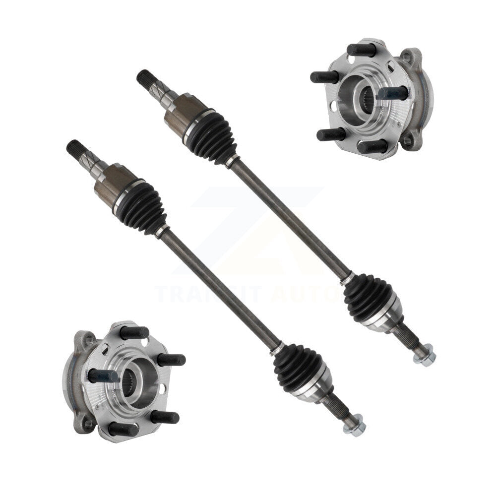 Kugel Rear CV Axle Drive Shaft And Complete Wheel Hub Bearing Assembly Kit For 2017-2023 Tesla 3 Sedan with BATTERY EV (EV BEV) engine With 142mm Flange - Left Right Side (Driver Passenger) KN7-101507