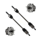 Kugel Rear CV Axle Drive Shaft And Complete Wheel Hub Bearing Assembly Kit For Subaru Impreza 25 Spline Inner Joint - Left Right Side (Driver Passenger) KN7-101510