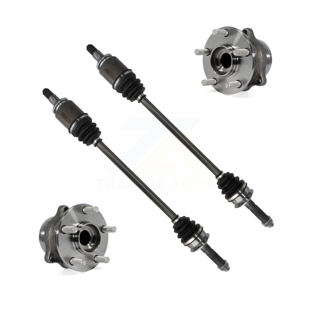 Kugel Rear CV Axle Drive Shaft And Complete Wheel Hub Bearing Assembly Kit For Subaru Forester - Left Right Side (Driver Passenger) KN7-101511