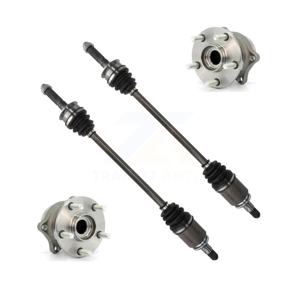 Kugel Rear CV Axle Drive Shaft And Complete Wheel Hub Bearing Assembly Kit For Subaru Impreza - Left Right Side (Driver Passenger) KN7-101513