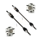 Kugel Rear CV Axle Drive Shaft And Complete Wheel Hub Bearing Assembly Kit For 2009 Dodge Caliber FWD with Non-ABS - Left Right Side (Driver Passenger) KN7-101514