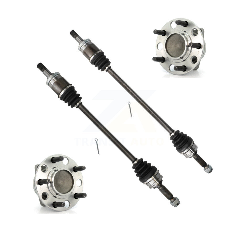 Kugel Rear CV Axle Drive Shaft And Complete Wheel Hub Bearing Assembly Kit For 2009 Dodge Caliber FWD with Non-ABS - Left Right Side (Driver Passenger) KN7-101514