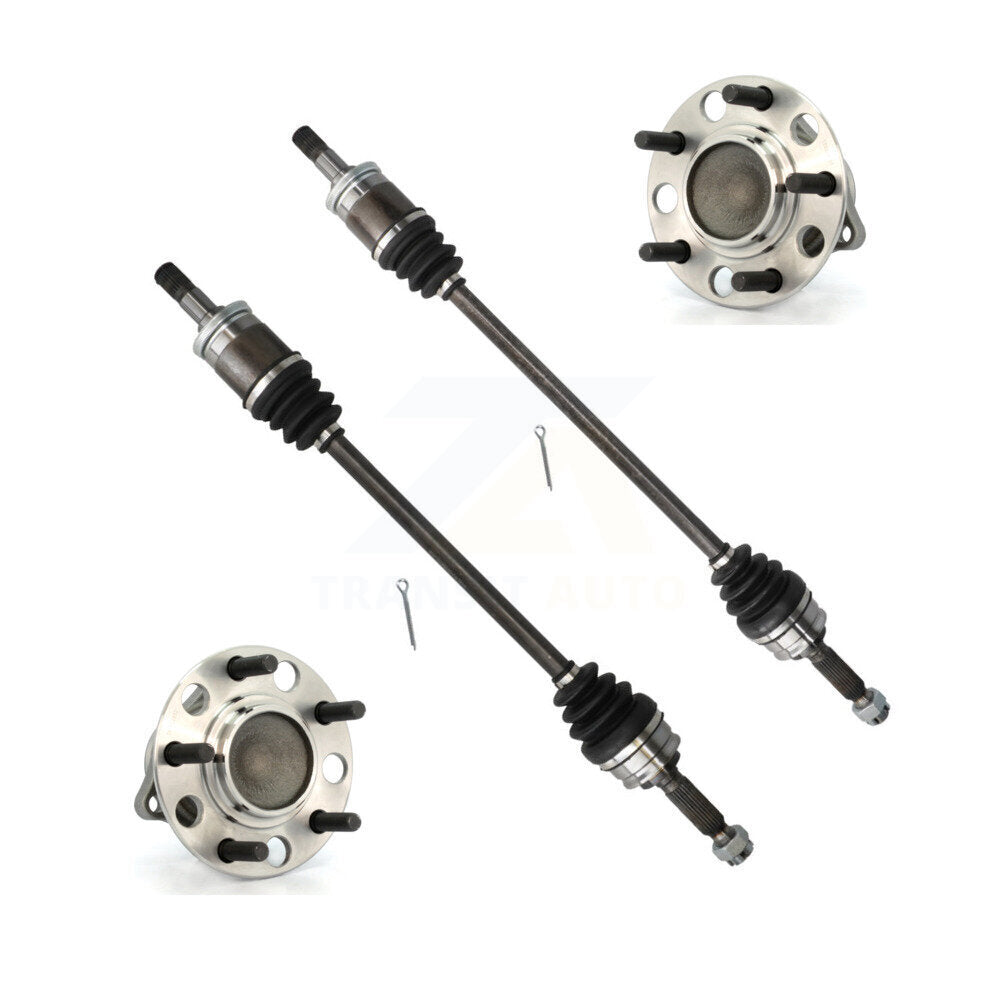 Kugel Rear CV Axle Drive Shaft And Complete Wheel Hub Bearing Assembly Kit For 2009 Dodge Caliber FWD with 4-Wheel ABS - Left Right Side (Driver Passenger) KN7-101515