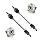 Kugel Rear CV Axle Drive Shaft And Complete Wheel Hub Bearing Assembly Kit For Hyundai Santa Fe Kia Sorento AWD - Left Right Side (Driver Passenger) KN7-101518