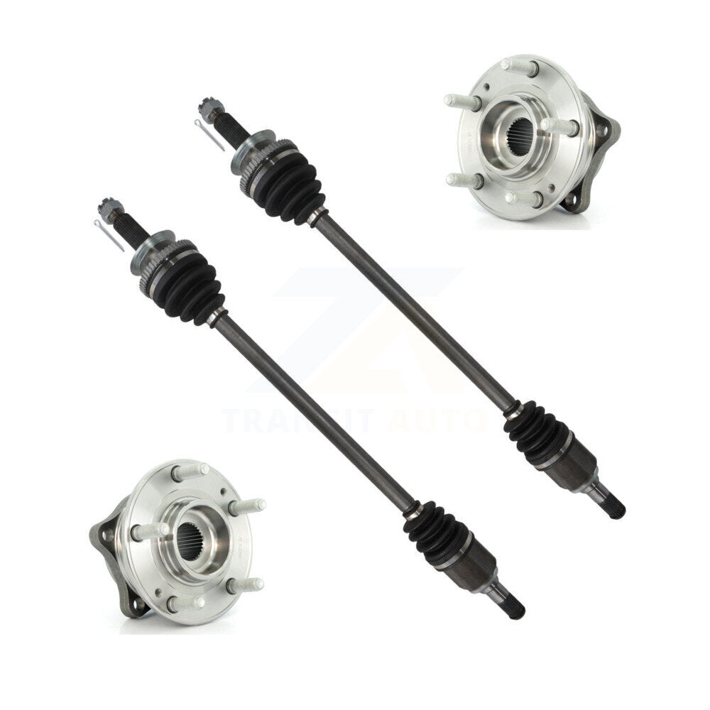Kugel Rear CV Axle Drive Shaft And Complete Wheel Hub Bearing Assembly Kit For Hyundai Santa Fe Kia Sorento AWD - Left Right Side (Driver Passenger) KN7-101518