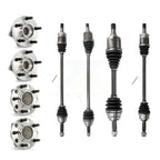 Kugel Front Rear CV Axle Drive Shaft And Hub Bearing Kit (8Pc) For 2009 Dodge Caliber FWD with 2.0L Automatic CVT transmission Non-ABS Primary Design - Left Right Side (Driver Passenger) KN7-101524