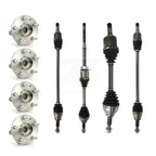 Kugel Front Rear CV Axle Drive Shaft And Complete Wheel Hub Bearing Assembly Kit (8Pc) For Ford Explorer Police Interceptor Utility - Left Right Side (Driver Passenger) KN7-101528