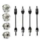 Kugel Front Rear CV Axle Drive Shaft And Complete Wheel Hub Bearing Assembly Kit (8Pc) For Subaru Outback Legacy - Left Right Side (Driver Passenger) KN7-101535