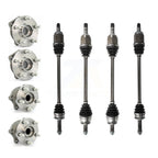 Kugel Front Rear CV Axle Drive Shaft And Complete Wheel Hub Bearing Assembly Kit (8Pc) For Subaru Forester Impreza WRX - Left Right Side (Driver Passenger) KN7-101539