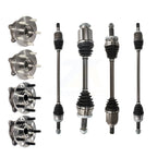Kugel Front Rear CV Axle Drive Shaft And Complete Wheel Hub Bearing Assembly Kit (8Pc) For Hyundai Tucson - Left Right Side (Driver Passenger) KN7-101541