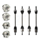 Kugel Front Rear CV Axle Drive Shaft And Complete Wheel Hub Bearing Assembly Kit (8Pc) For Subaru Impreza - Left Right Side (Driver Passenger) KN7-101544