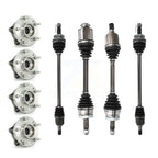 Kugel Front Rear CV Axle Drive Shaft And Wheel Hub Bearing Assembly Kit (8Pc) For Hyundai Santa Fe Kia Sorento AWD with 2.4L/3.5L Automatic transmission - Left Right Side (Driver Passenger) KN7-101546