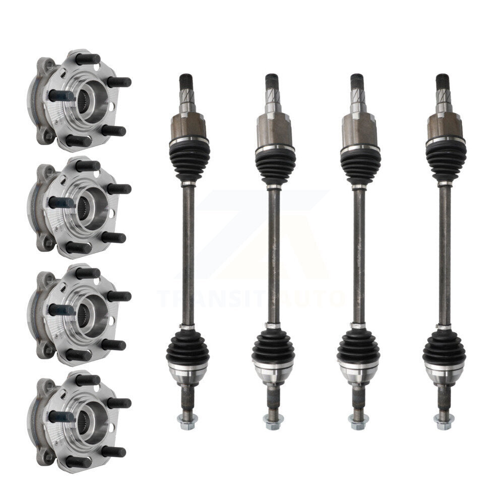 Kugel Front Rear CV Axle Shaft And Bearing Kit (8Pc) For 2018-2023 Tesla 3 Sedan with AWD BATTERY EV (EV BEV) engine Automatic transmission With 142mm Flange - Left Right (Driver Passenger) KN7-101552