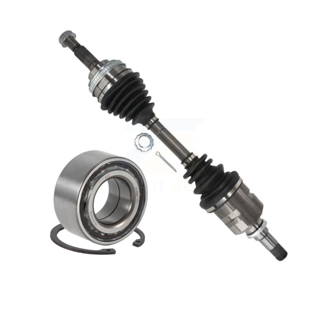 Kugel Rear Left (Driver Side) CV Axle Drive Shaft] Complete Assembly And Wheel Bearing Kit For 1987-1989 Toyota MR2 RWD KN7-101554
