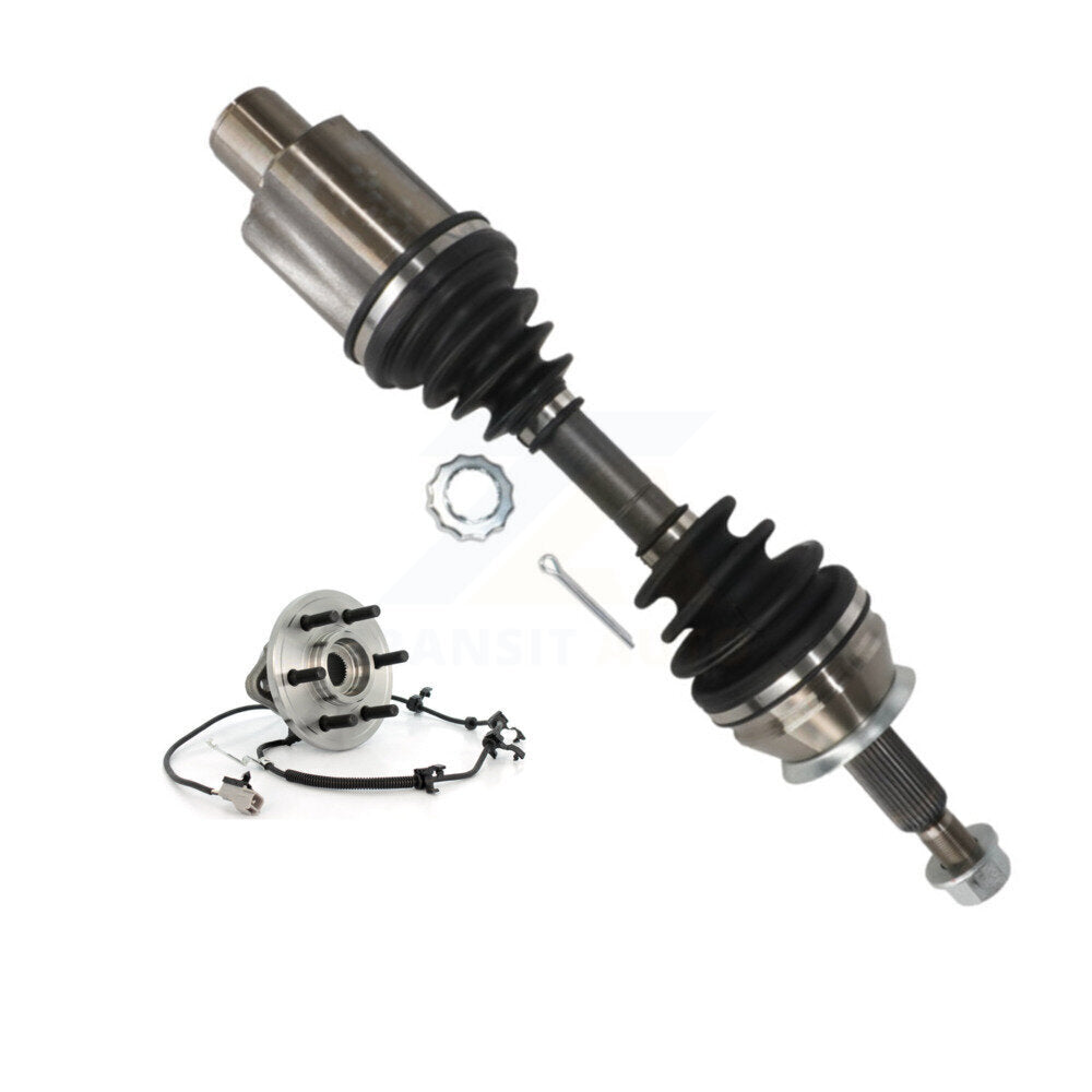 Kugel Front Right (Passenger Side) CV Axle Drive Shaft And Complete Wheel Hub Bearing Assembly Kit For Dodge Dakota Durango 4WD with 4-Wheel ABS KN7-101556