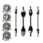 Kugel Front Rear CV Axle Drive Shaft] Complete Assembly And Wheel Bearing Kit (8Pc) For Honda CR-V Primary Design - Left Right Side (Driver Passenger) KN7-101559