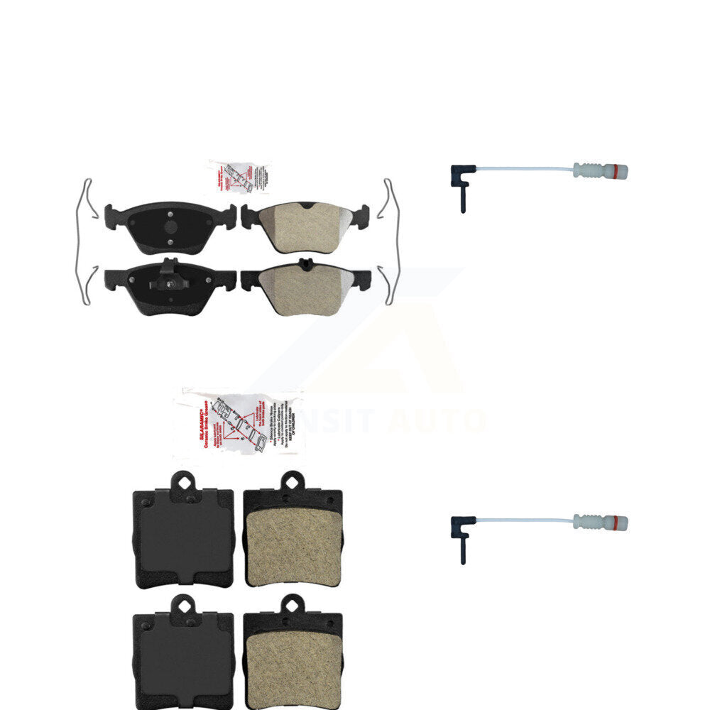 AmeriBRAKES Front Rear Ceramic Disc Brake Pads And Wear Sensor Kit For Chrysler Crossfire Mercedes-Benz SLK320 KNW-100185