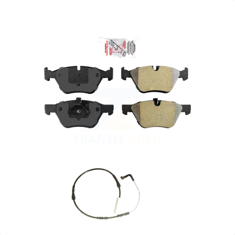 AmeriBRAKES Front Ceramic Disc Brake Pads And Wear Sensor Kit For BMW 328xi 328i KNW-100673