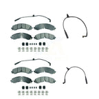 AmeriBRAKES Front Rear Ceramic Disc Brake Pads And Extra Wear Sensor Kit For GMC Chevrolet Silverado 2500 HD Sierra 3500 6.6L KNW-101395