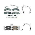 AmeriBRAKES Front Rear Ceramic Disc Brake Pads And Extra Wear Sensor Kit For GMC Chevrolet Silverado 2500 HD Sierra 3500 6.6L KNW-101396