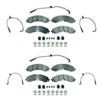 AmeriBRAKES Front Rear Ceramic Disc Brake Pads And Extra Wear Sensors Kit For GMC Chevrolet Silverado 2500 HD Sierra 3500 6.6L KNW-101428