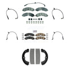 AmeriBRAKES Front Rear Ceramic Disc Brake Pads And Extra Wear Sensors Kit (7Pc) For GMC Chevrolet Silverado 2500 HD Sierra 3500 6.6L KNW-101455