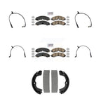AmeriBRAKES Front Rear Ceramic Disc Brake Pads And Wear Sensors Kit (7Pc) For GMC Chevrolet Silverado 2500 HD Sierra 3500 6.6L KNW-101456