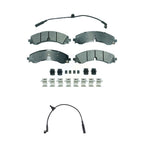 AmeriBRAKES Rear Ceramic Disc Brake Pads And Extra Wear Sensor Kit For GMC Chevrolet Silverado 2500 HD Sierra 3500 6.6L KNW-101485