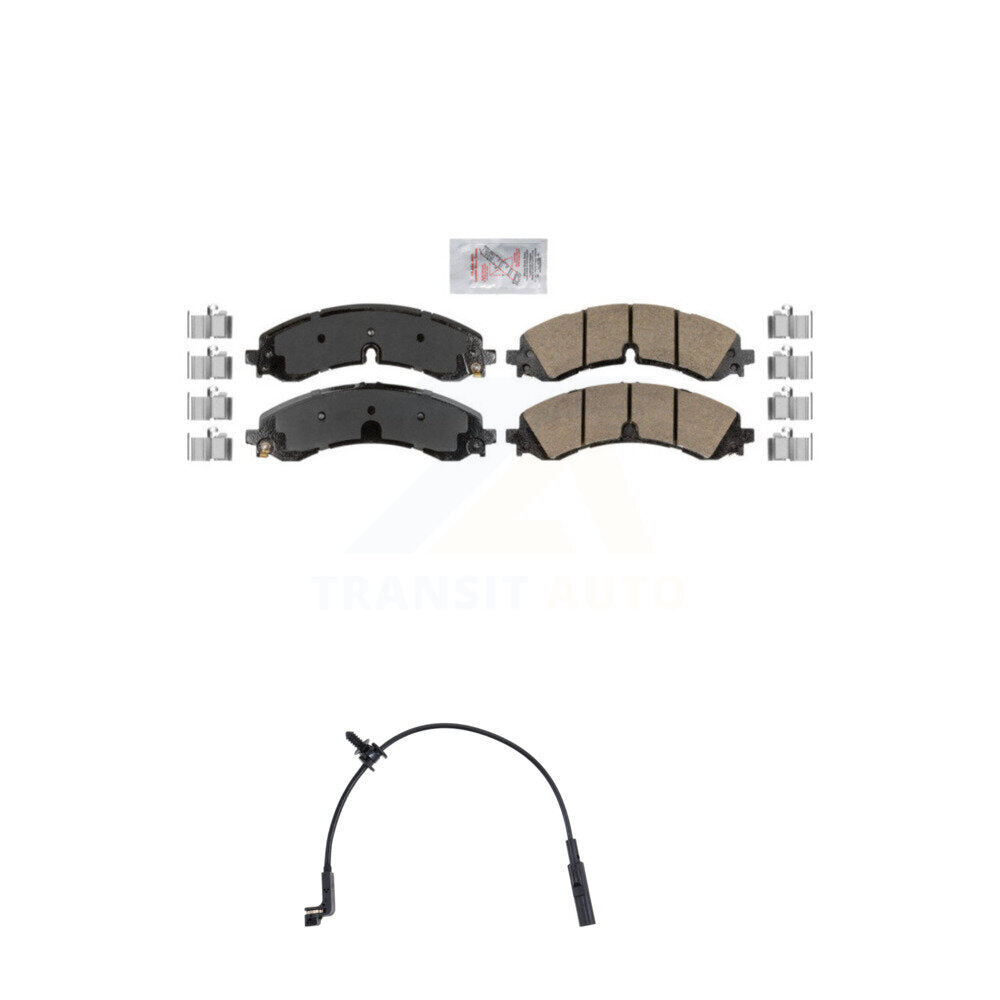 AmeriBRAKES Rear Ceramic Disc Brake Pads And Wear Sensor Kit For GMC Chevrolet Silverado 2500 HD Sierra 3500 6.6L KNW-101486