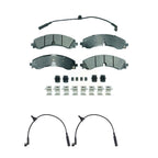 AmeriBRAKES Rear Ceramic Disc Brake Pads And Extra Wear Sensors Kit For GMC Chevrolet Silverado 2500 HD Sierra 3500 6.6L KNW-101488