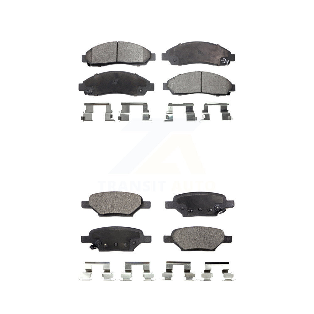 Positive Plus Front Rear Semi-Metallic Brake Pads Kit For 2005 Pontiac G6 With 2 Piston Calipers KPF-100856