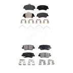 Positive Plus Front Rear Semi-Metallic Brake Pads Kit For 2018 Kia Rio Except Vehicles Manufactured In Mexico KPF-100866
