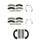 Positive Plus Front Rear Semi-Metallic Disc Brake Pads And Wear Sensor Kit (5Pc) For GMC Chevrolet Silverado 2500 HD Sierra 3500 6.6L KPW-101529