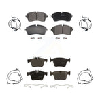 Positive Plus Front Rear Semi-Metallic Disc Brake Pads And Wear Sensors Kit For Land Rover Range Evoque With 349mm Diameter Rotor KPW-101644