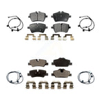 Positive Plus Front Rear Semi-Metallic Disc Brake Pads And Wear Sensors Kit For Mini Cooper With 294mm Diameter Rotor KPW-101645